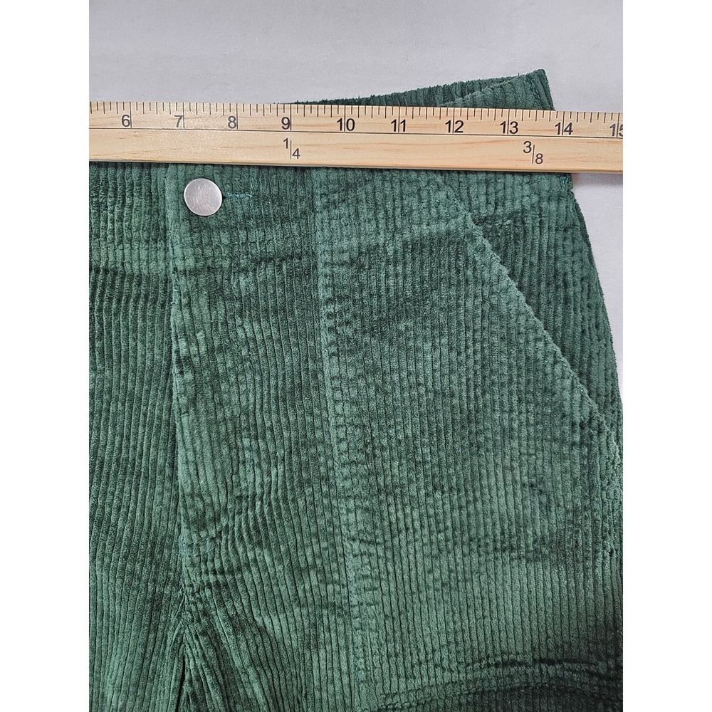 Pact Forest Green Organic Cotton Corduroy Straight Leg Utility Pants Womens Med - Picture 9 of 15